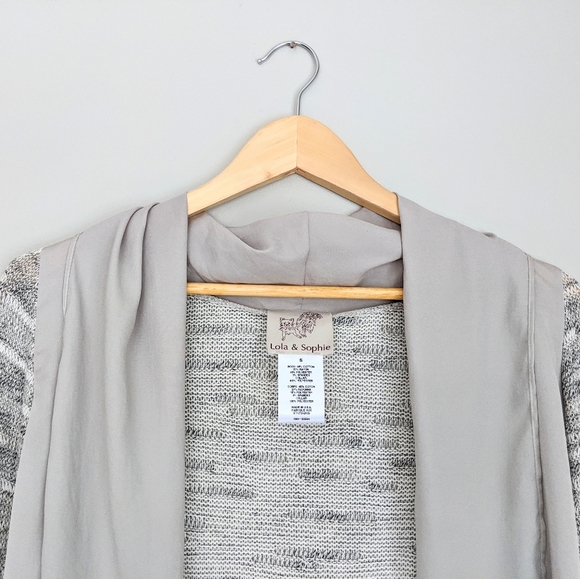 🇺🇸 Lola & Sophie Drape Cardigan Sweater Made in USA - Picture 4 of 6